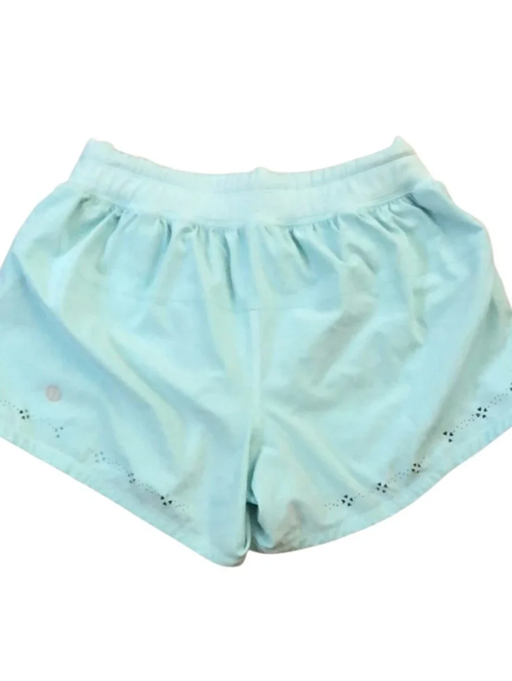 Rare Lululemon Run Breeze By Laser Cut Shorts In Aquamarine